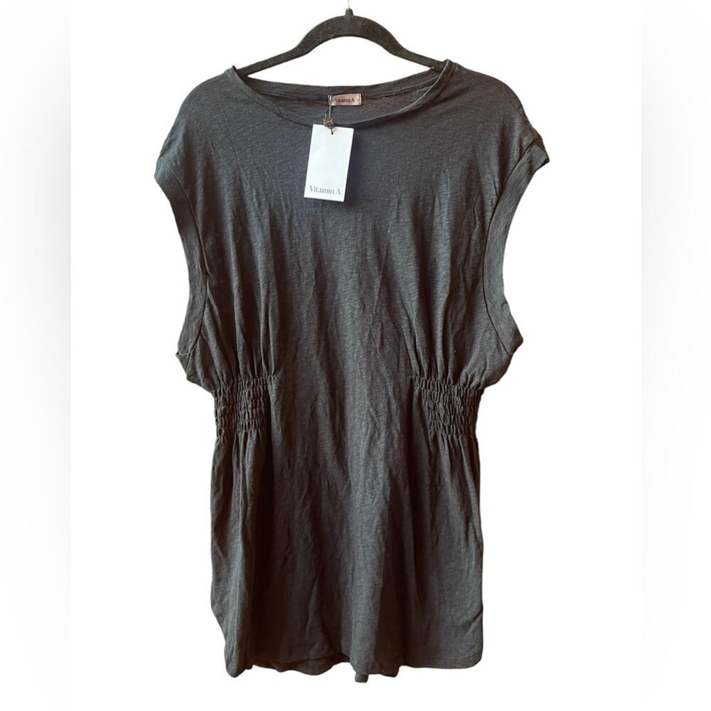 Vitamin A Women's Black Sleeveless Romper Size L NWT